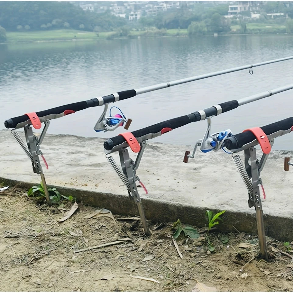 Spring-Loaded Fishing Rod Holder