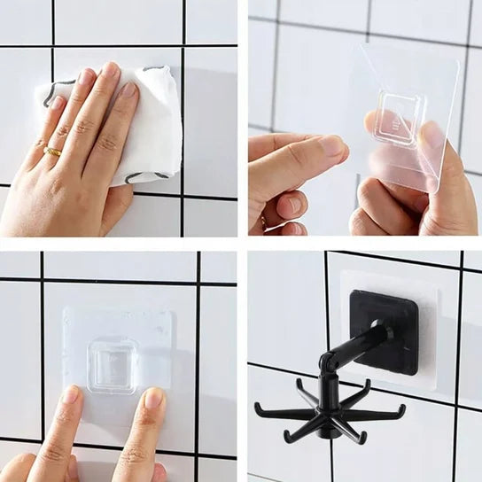 360° Rotating Self-Adhesive Hook