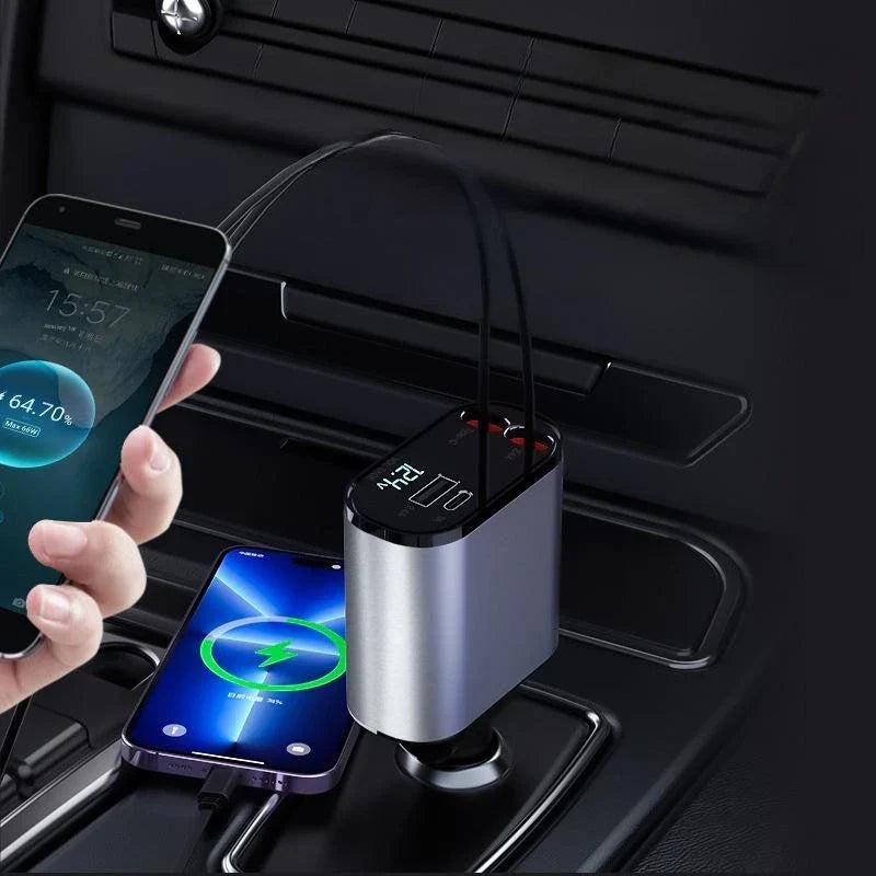 Fast Charge Retractable Car Charger