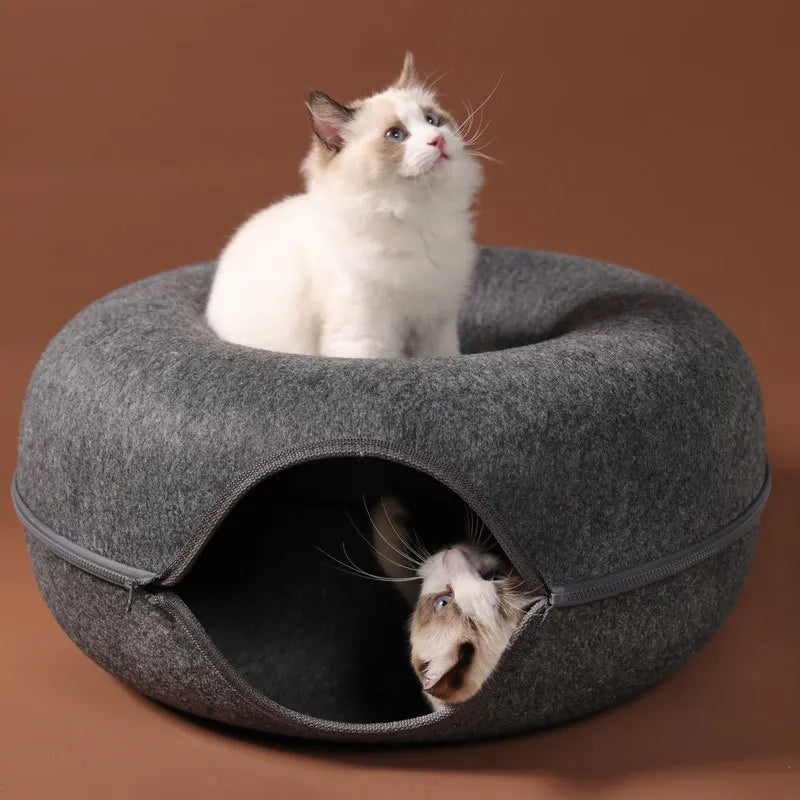 Donut-Shaped Cat Bed