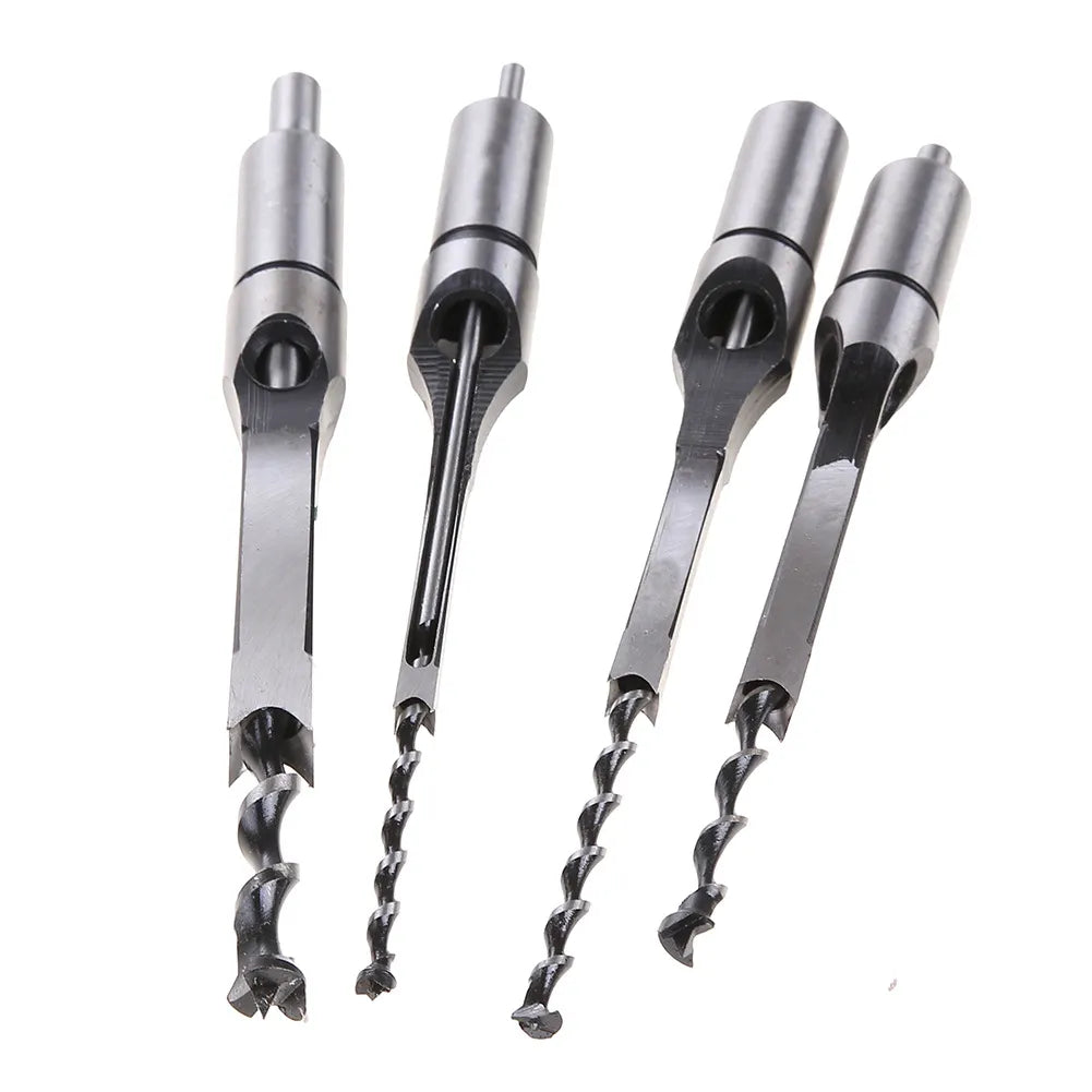 4-Piece Square Hole Drill Bit Set