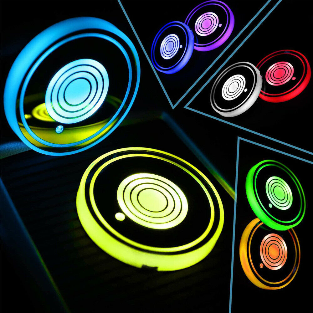 LED Car Cup Holder Coasters (2PCS)