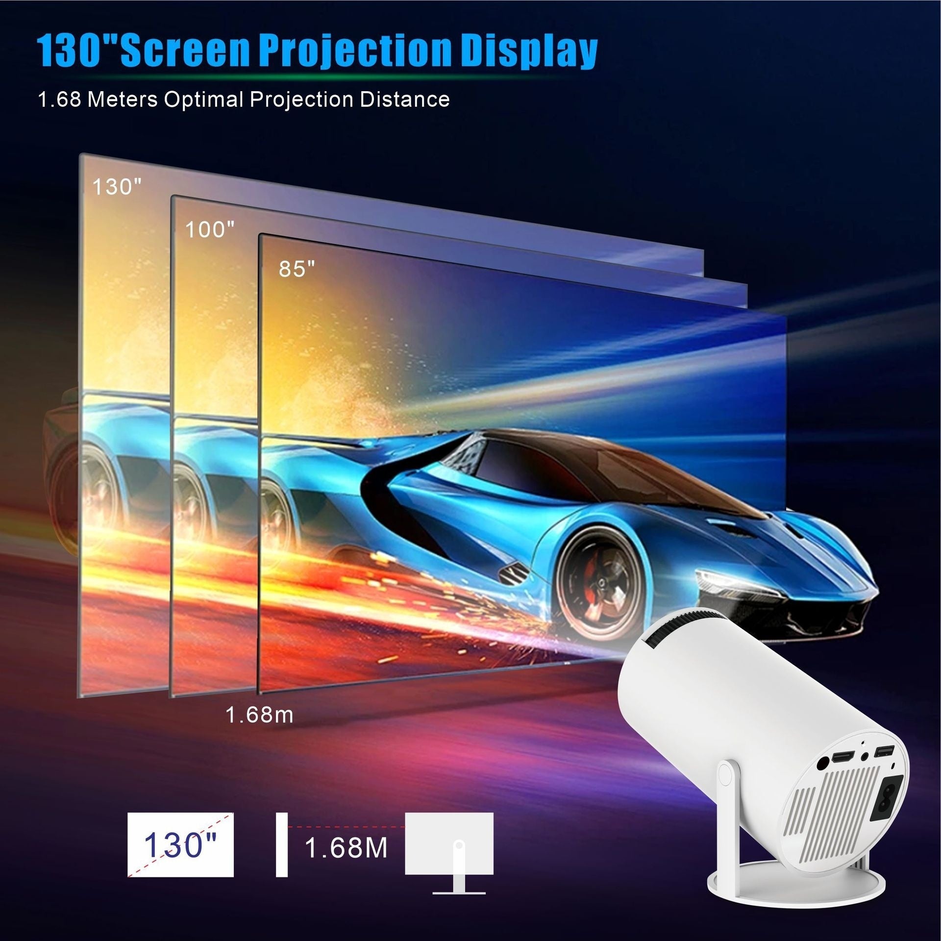 HY300 Pro Portable Projector