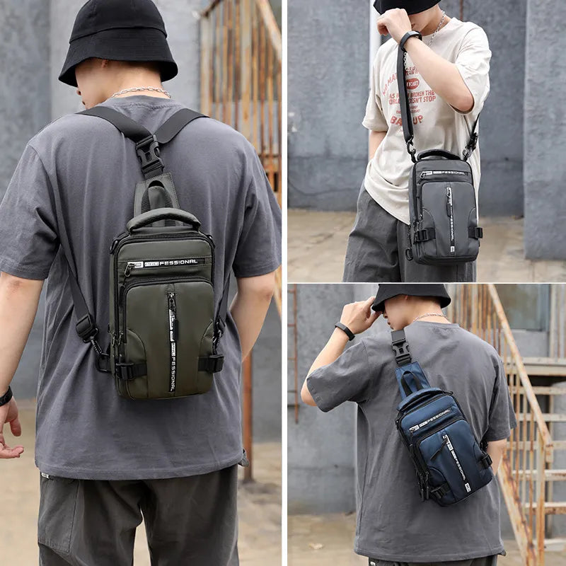 Multi-Compartment Crossbody Backpack