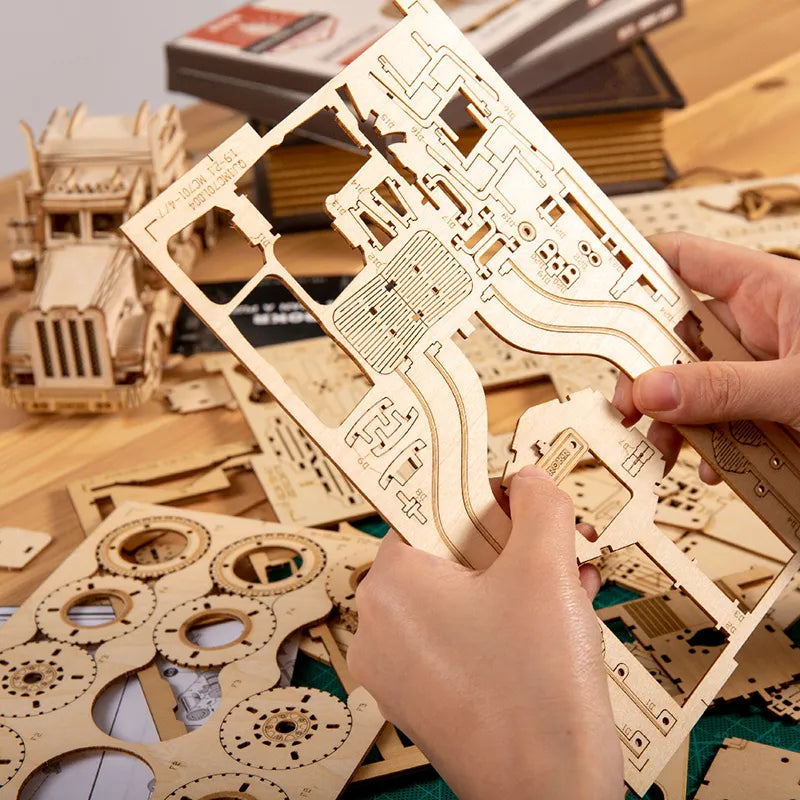 Wooden Mechanical Model Puzzle