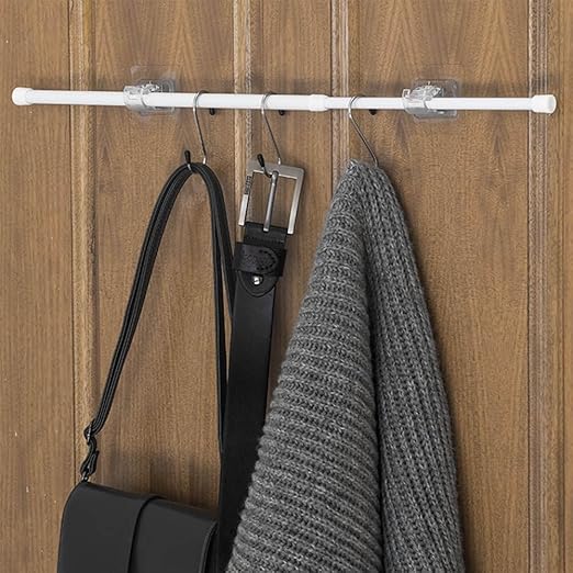 Self-Adhesive Curtain Rod Hooks (Set of 4)