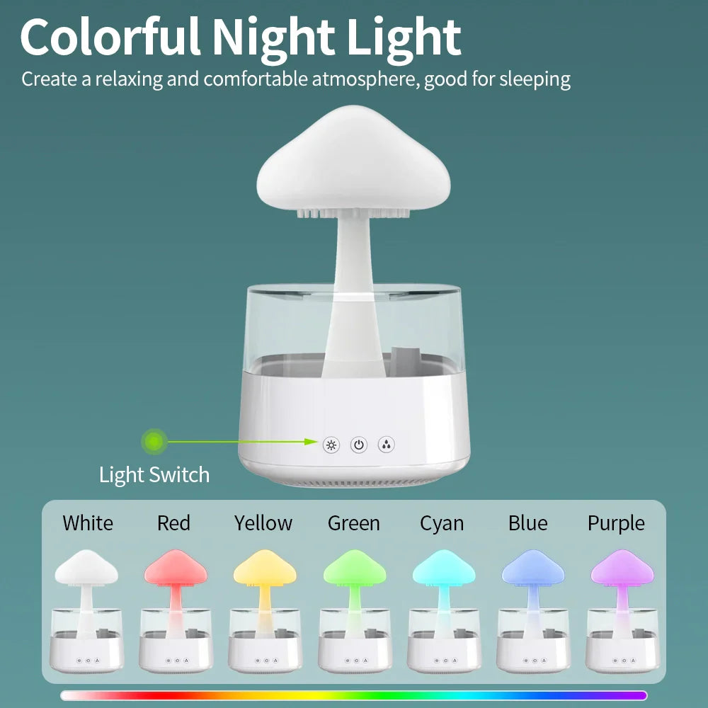 Serenify™ Mushroom Rain Humidifier Night Light