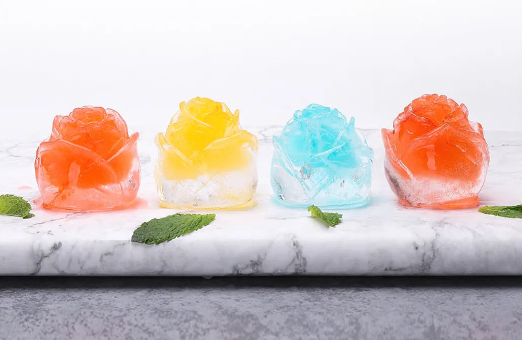 Rose Flower Ice Molds (Set of 3)