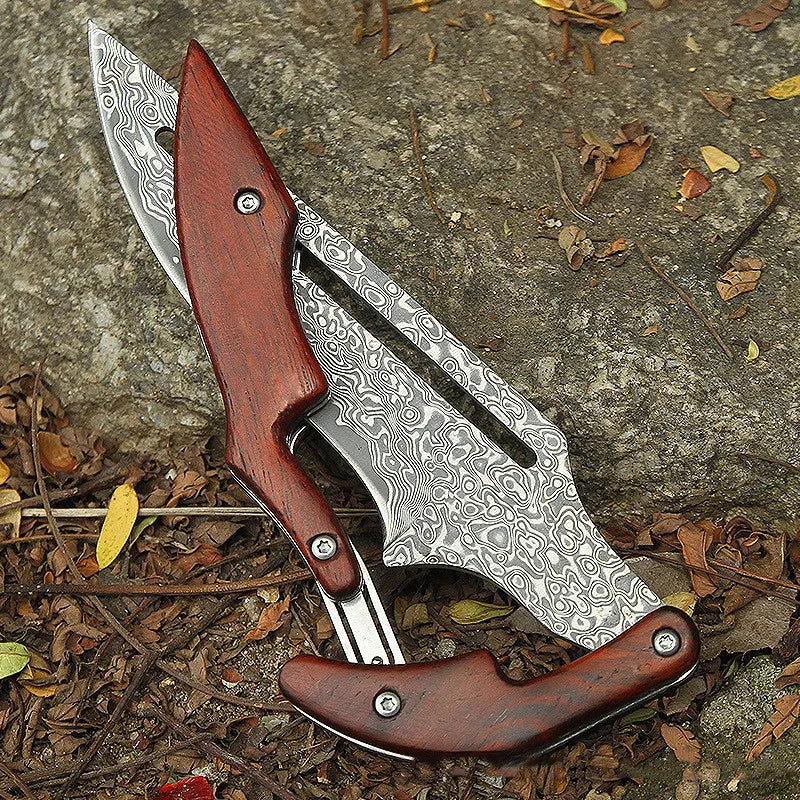 Damascus Folding Pocket Knife