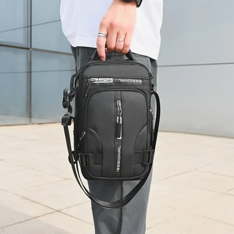 Multi-Compartment Crossbody Backpack