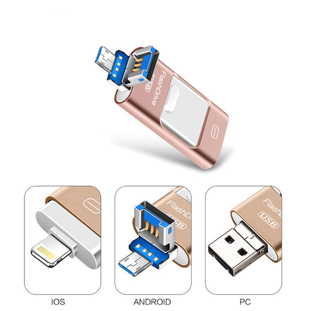 MicroDrive 3-in-1 USB Flash Drive