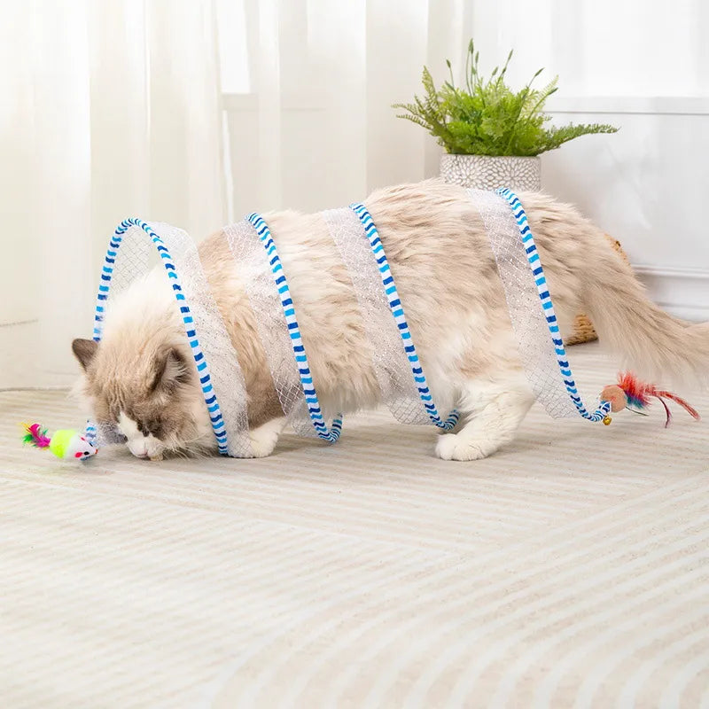 PurrSpiral™ Foldable Cat Tunnel