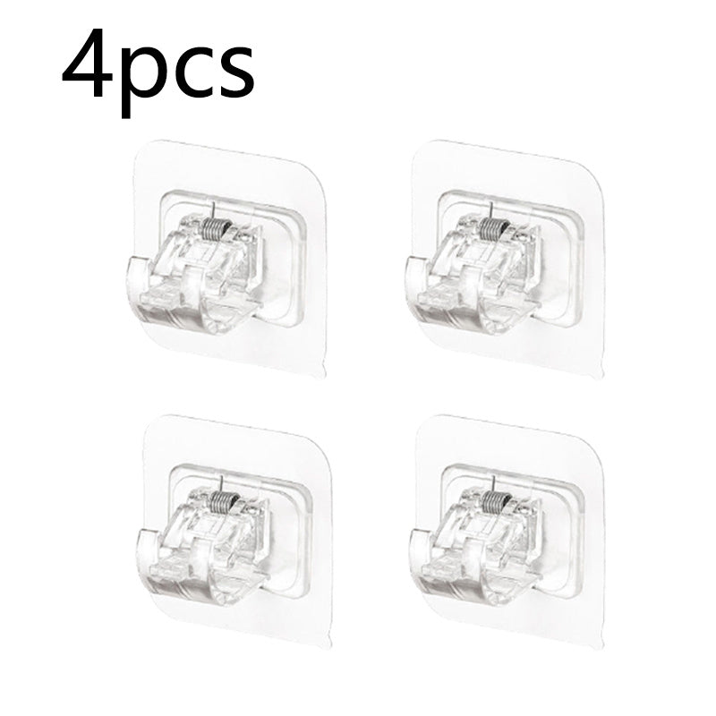 Self-Adhesive Curtain Rod Hooks (Set of 4)