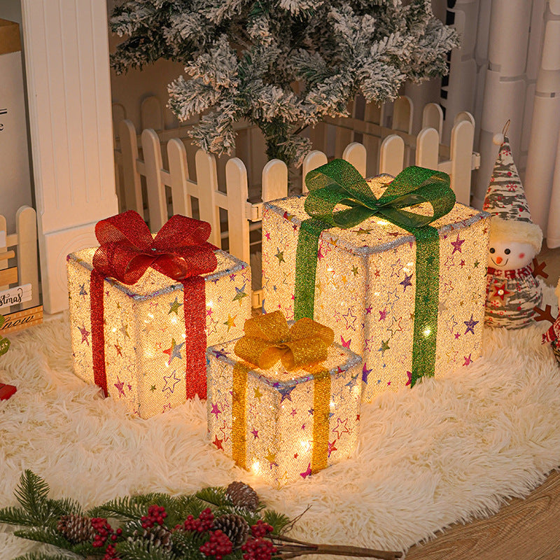 Luminous Christmas Gift Box Decoration