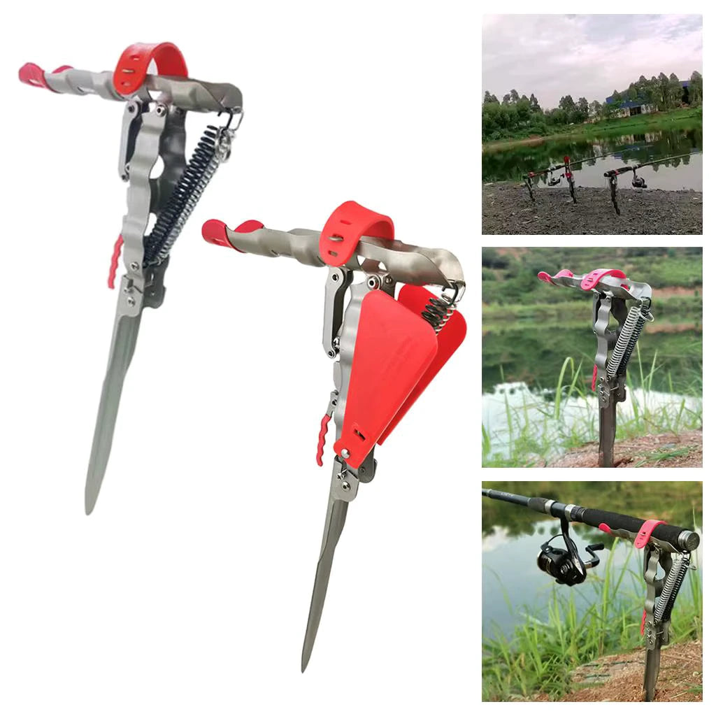 Spring-Loaded Fishing Rod Holder