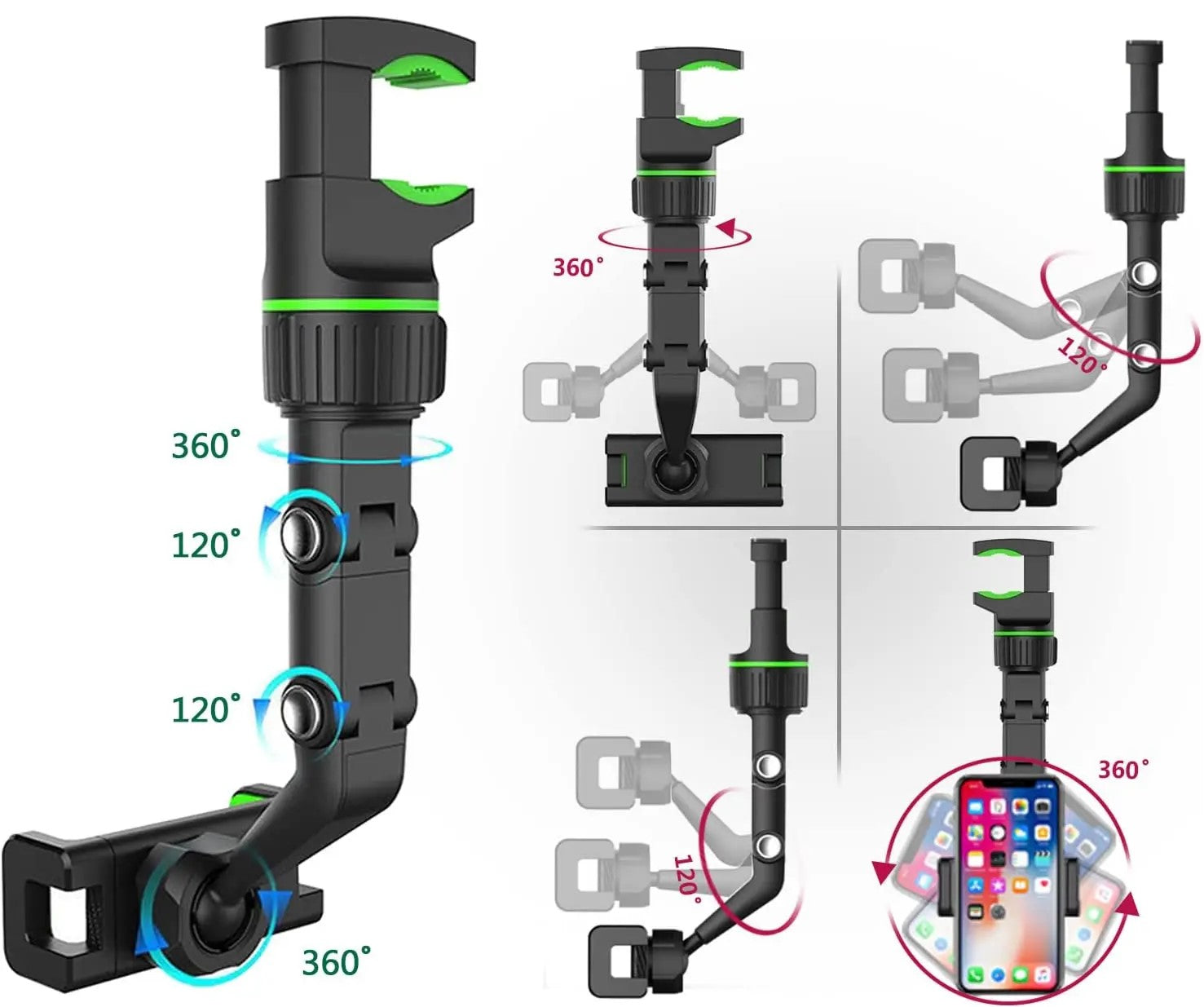 Rearview Mirror Phone Holder