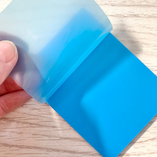 Neon Blue Transparent Sticky Notes