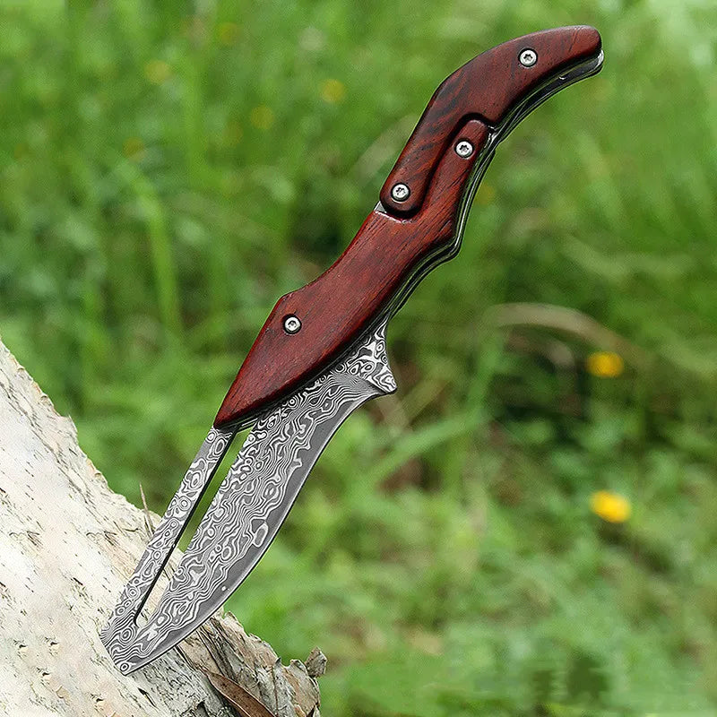 Damascus Folding Pocket Knife