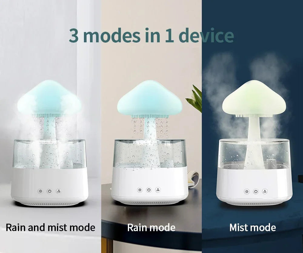 Serenify™ Mushroom Rain Humidifier Night Light