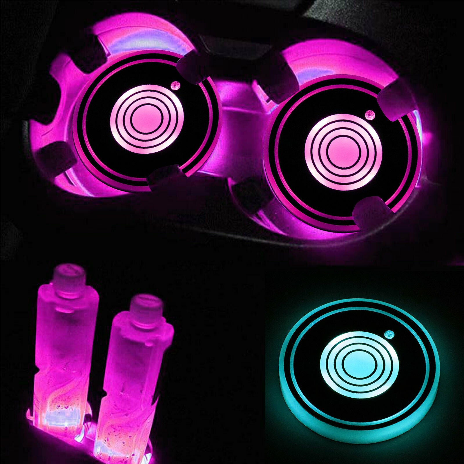 LED Car Cup Holder Coasters (2PCS)