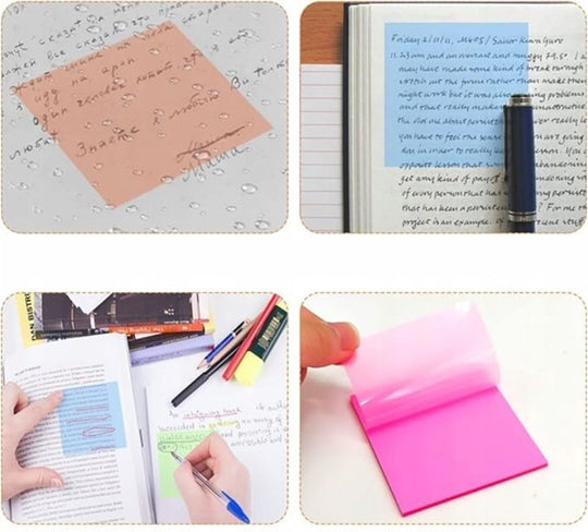 Transparent Sticky Notes in Use