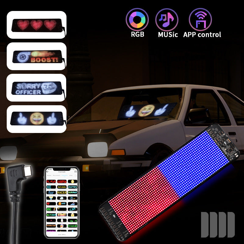 LED Customizable Fun Ride Bluetooth Car Sign