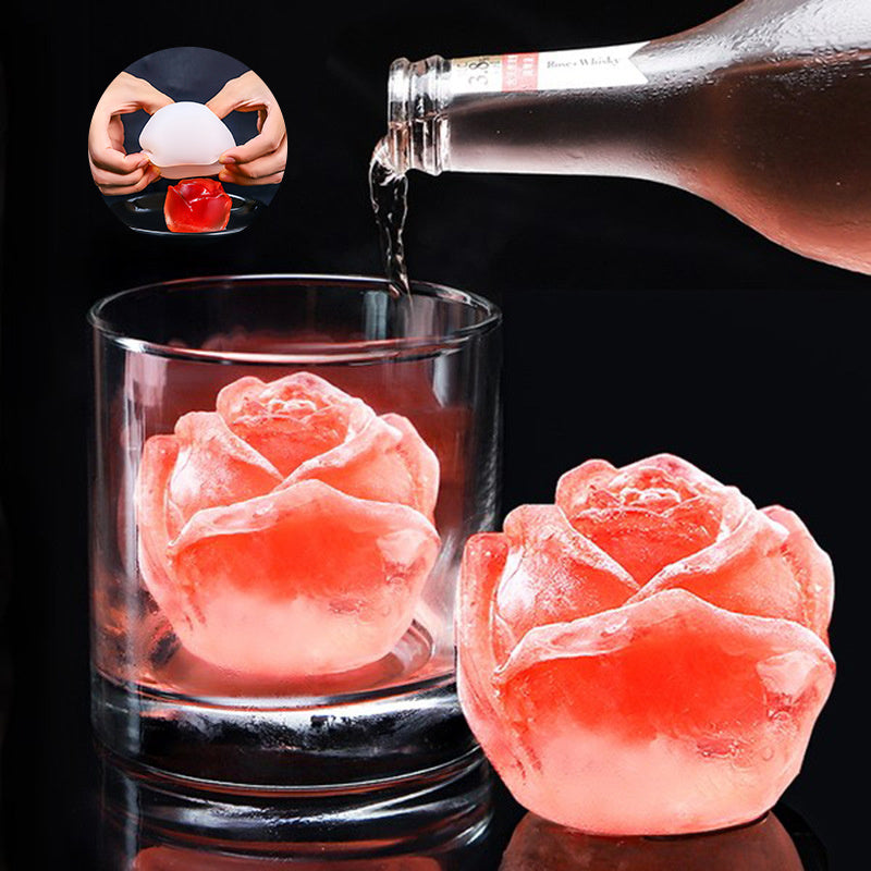 Rose Flower Ice Molds (Set of 3)