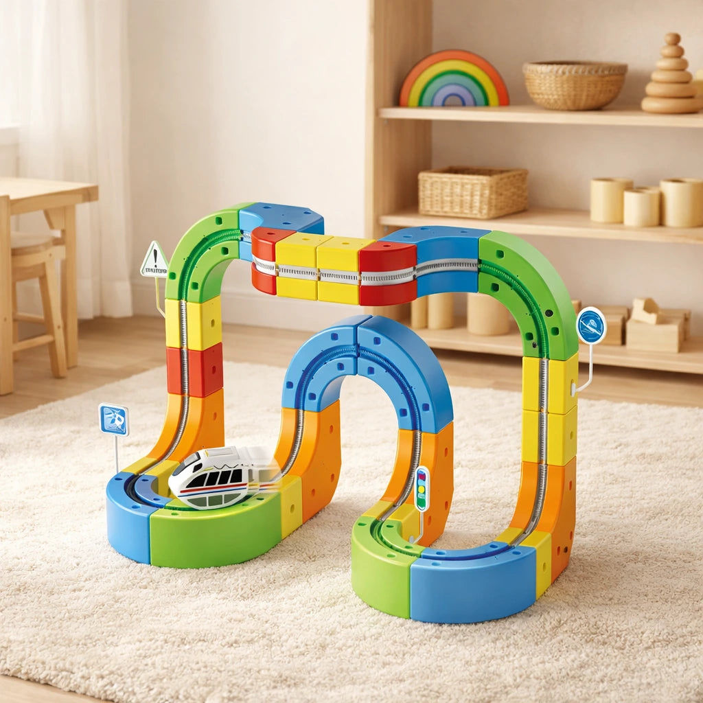 Modular Train Set 3D Modular Motorized Train Track Set – Tecnoant