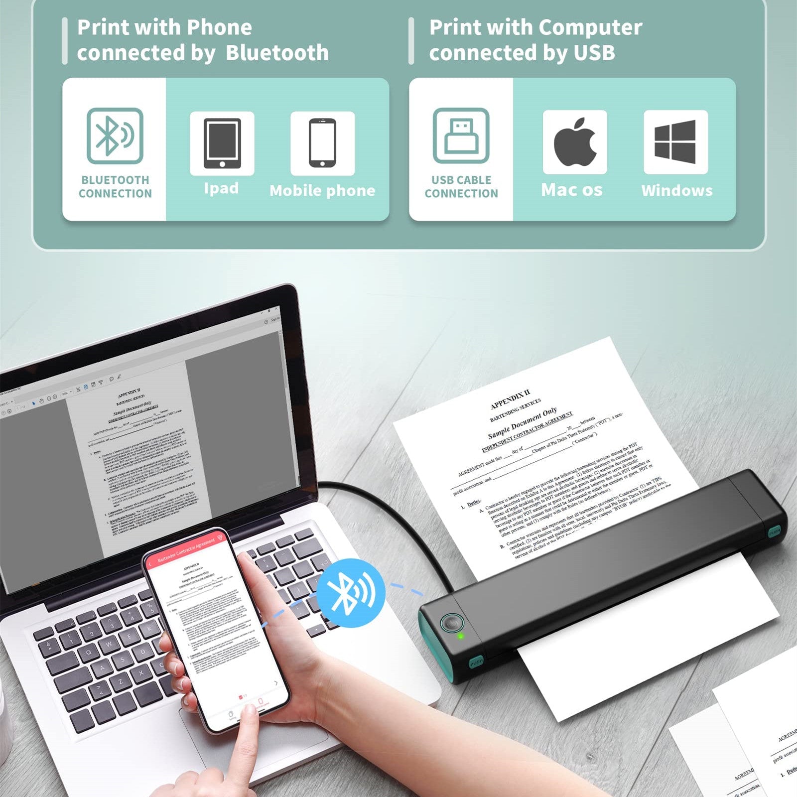 MobiPrint™ A4 Portable Thermal Printer