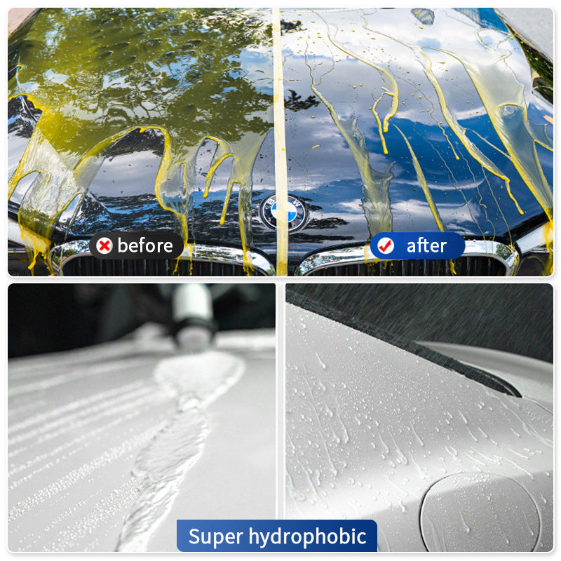 Biaoyun 2-Pack 3-in-1 High Protection Speed Coating Spray - Car Nano Polish, Cleaner & Protector For Paint, Glass & Plastic
