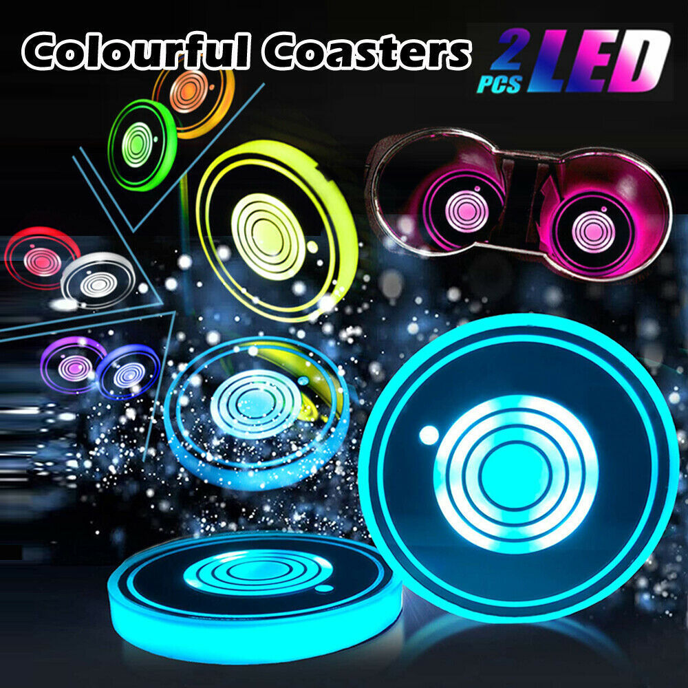 LED Car Cup Holder Coasters (2PCS)