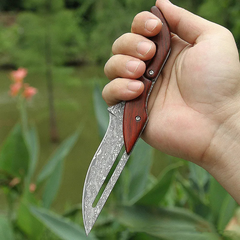 Damascus Folding Pocket Knife