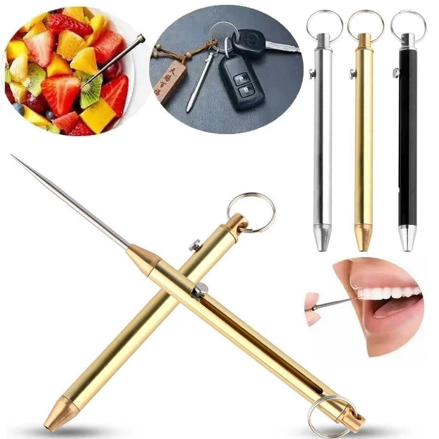 Multi-Use Steel Pick Keychain