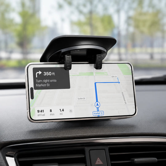 Car phone holder stability feature