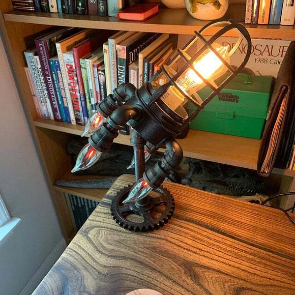 Steam Punk Rocket Lamp