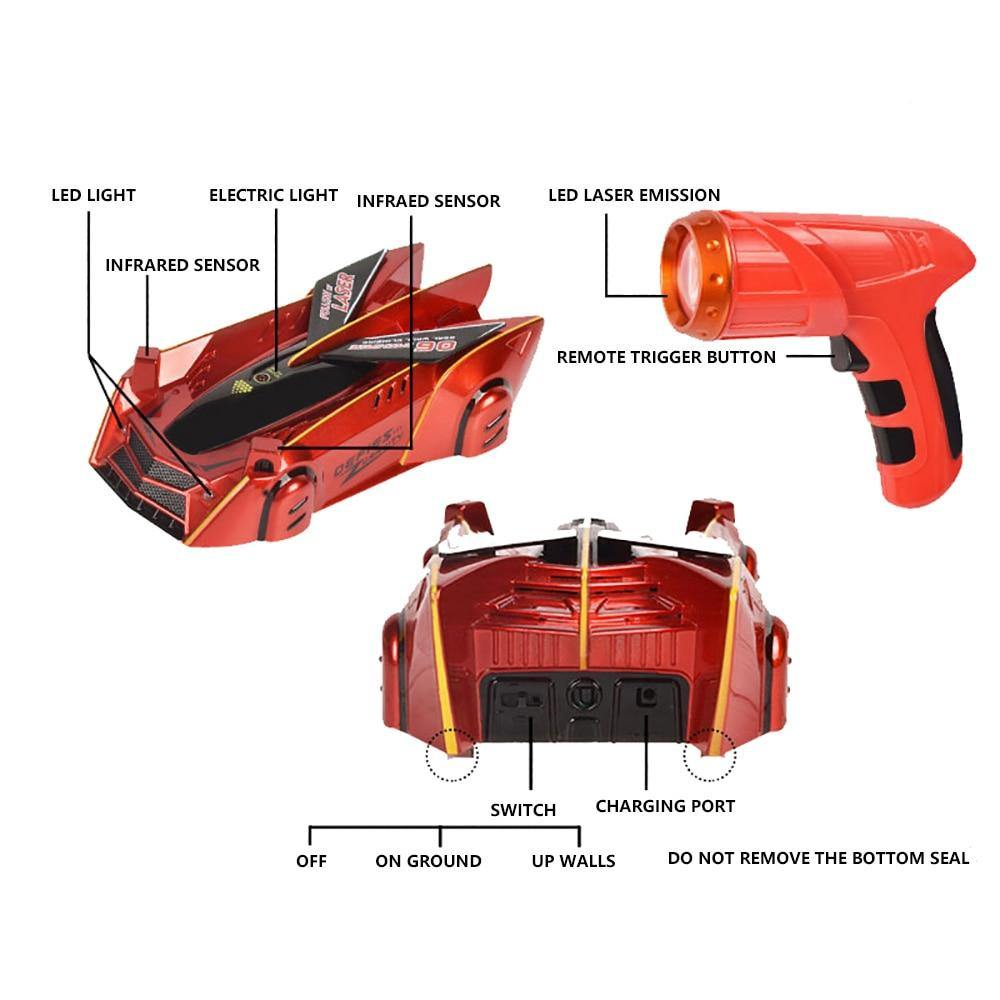 GravityRacer™ Laser Tracking RC Anti-Gravity Car