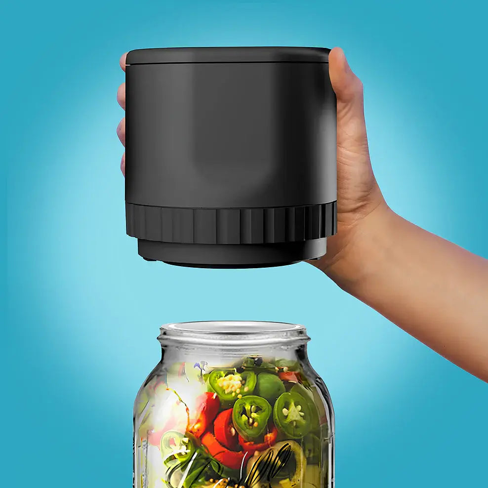 Jar Vacuum Sealer (+10 Reusable Lids)