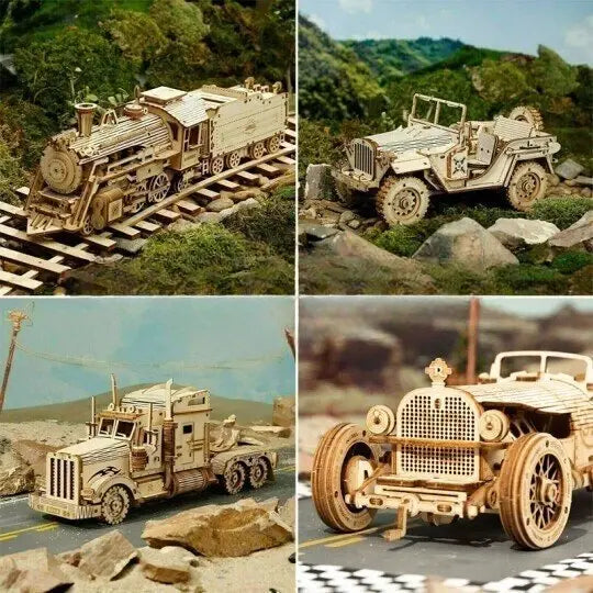 Wooden Mechanical Model Puzzle