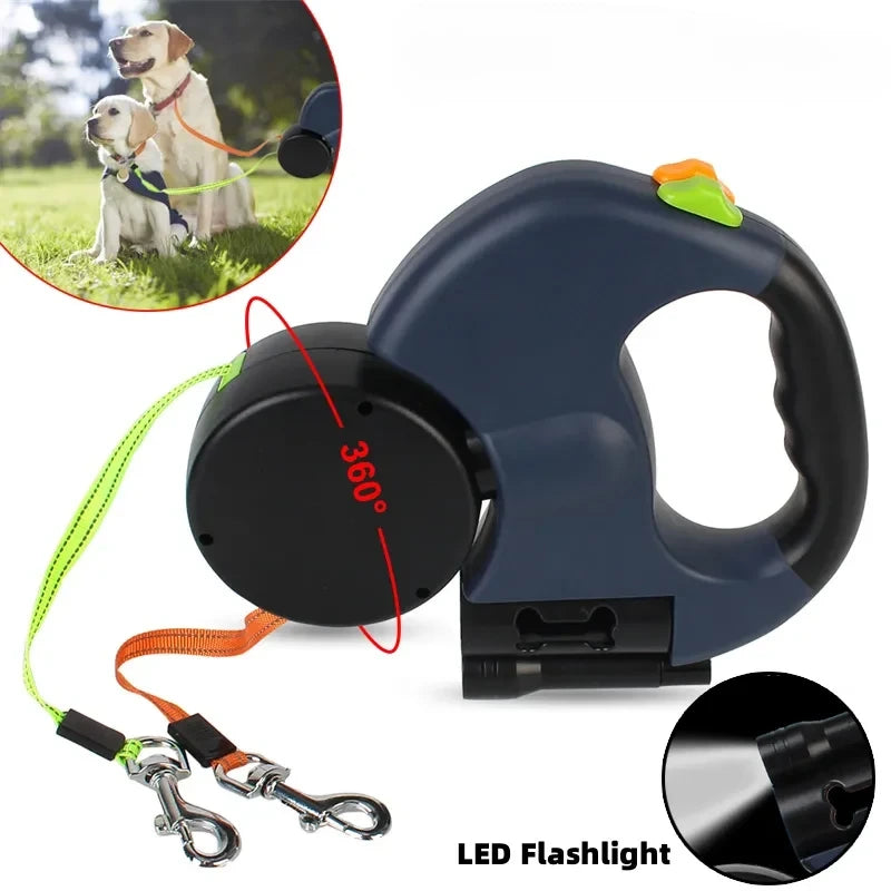 Dual Retractable Dog Leash