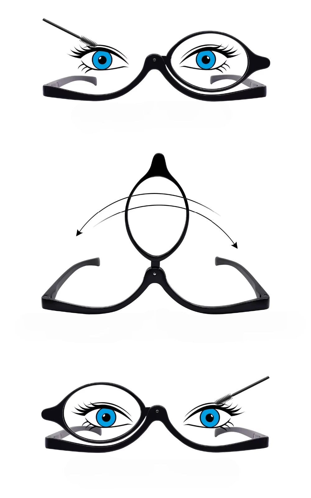 Flip Lens Makeup Glasses