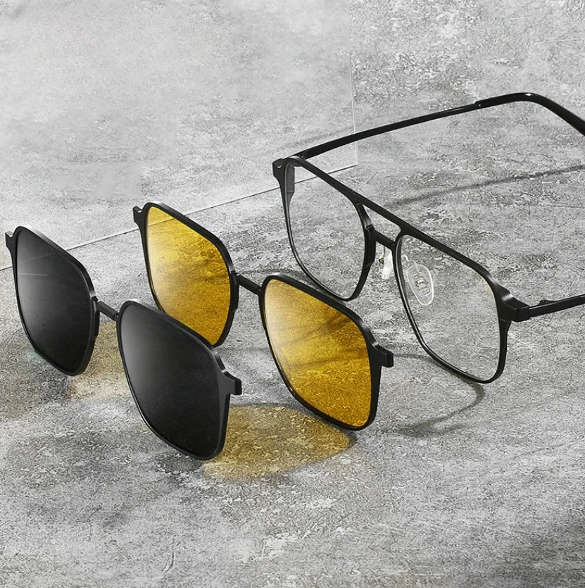 Polarized Magnetic Snap-On Sunglasses