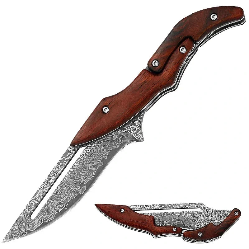 Damascus Folding Pocket Knife