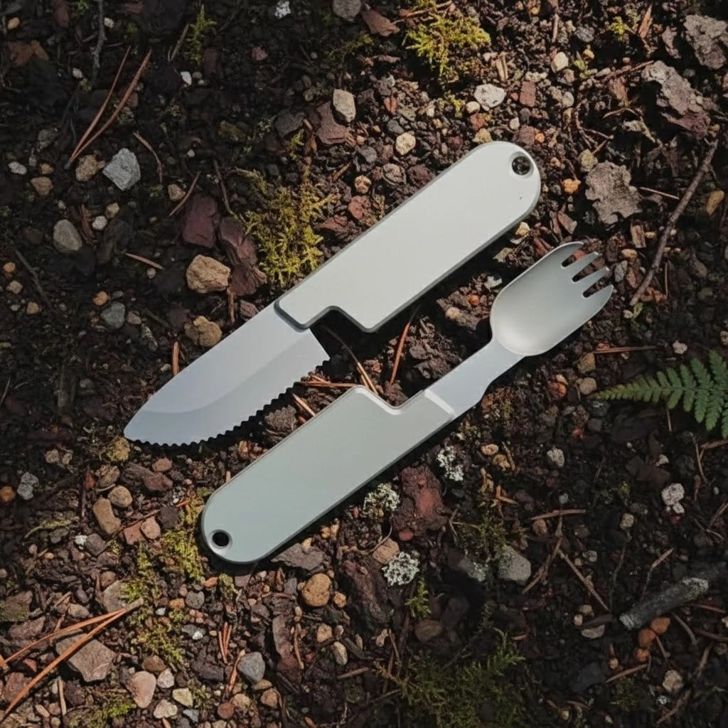 2-in-1 Stainless Steel Camping Utensil