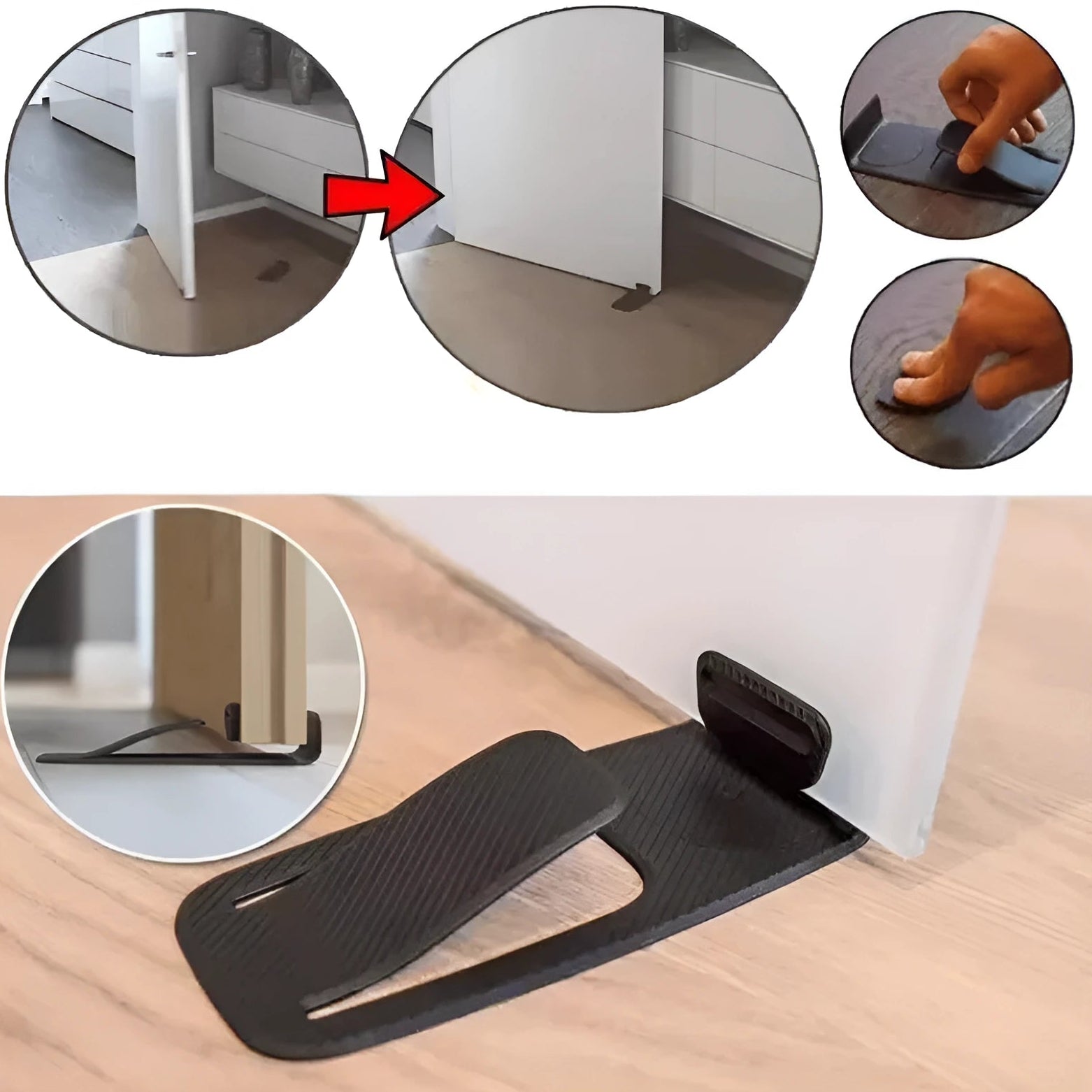 Foot-Press Door Stopper