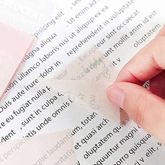 Transparent Sticky Notes on Documents